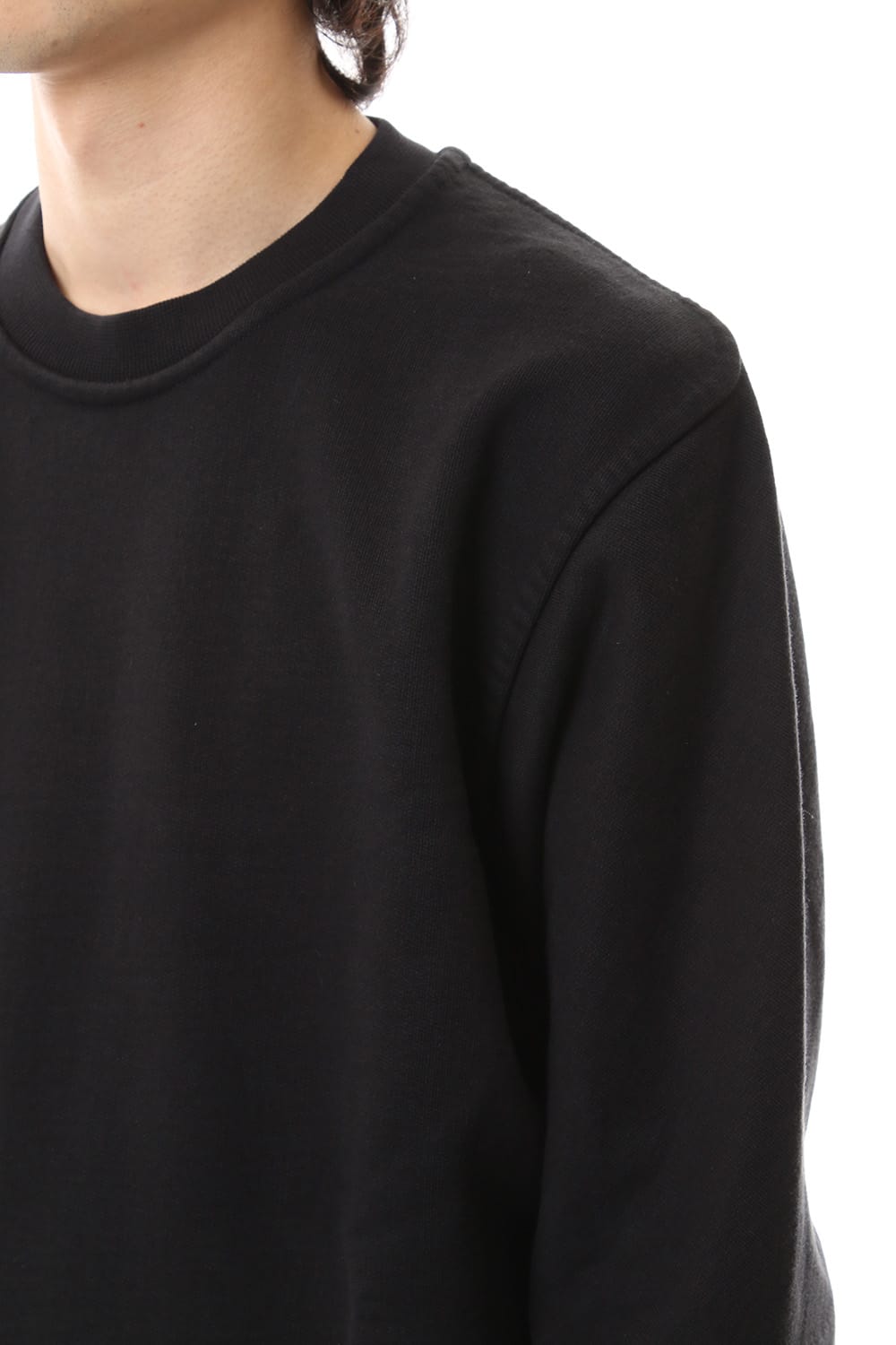 Crew Neck Sweat Pullover Black