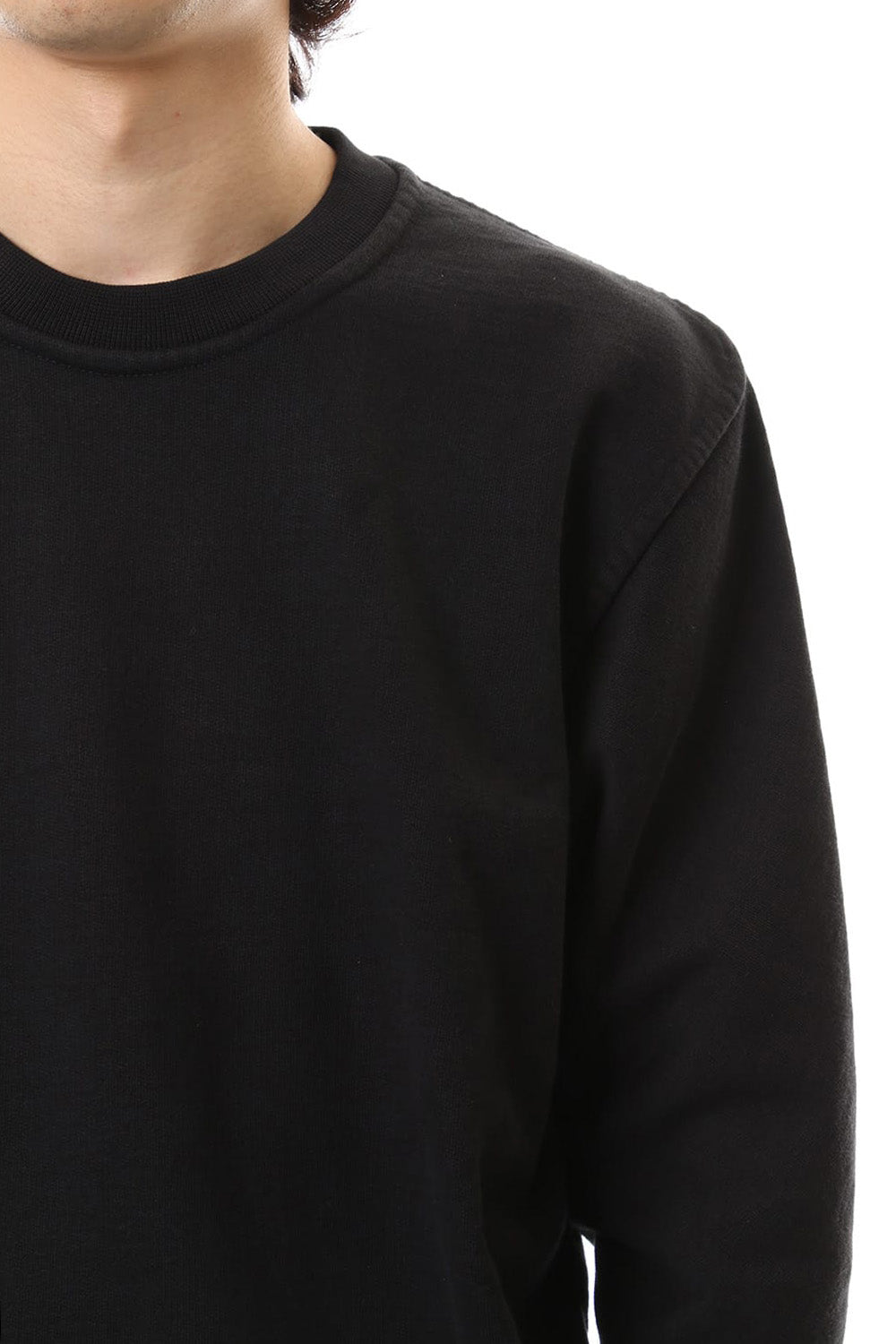 Crew Neck Sweat Pullover Black