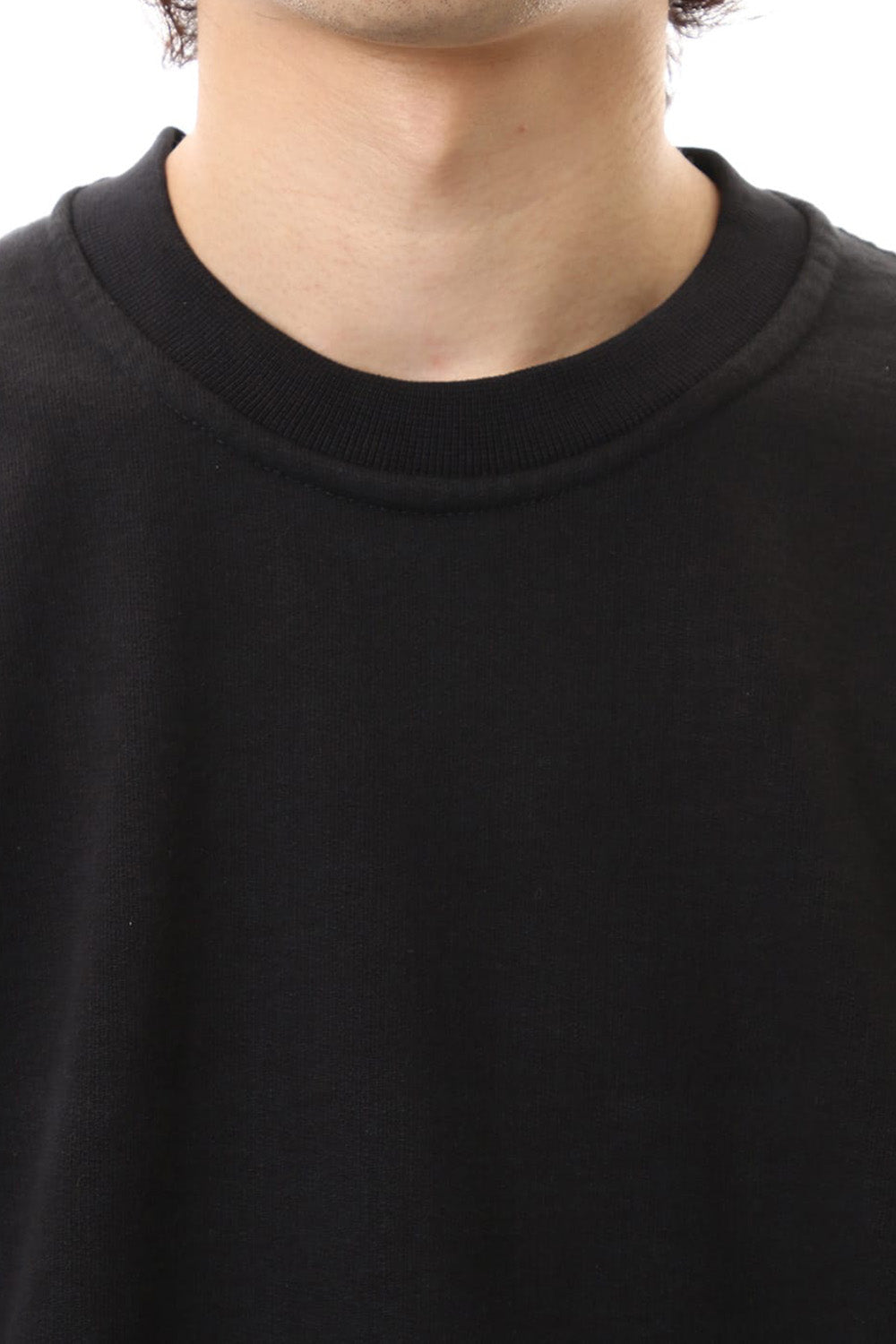 Crew Neck Sweat Pullover Black