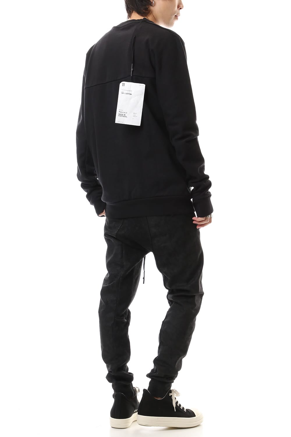 Crew Neck Sweat Pullover Black