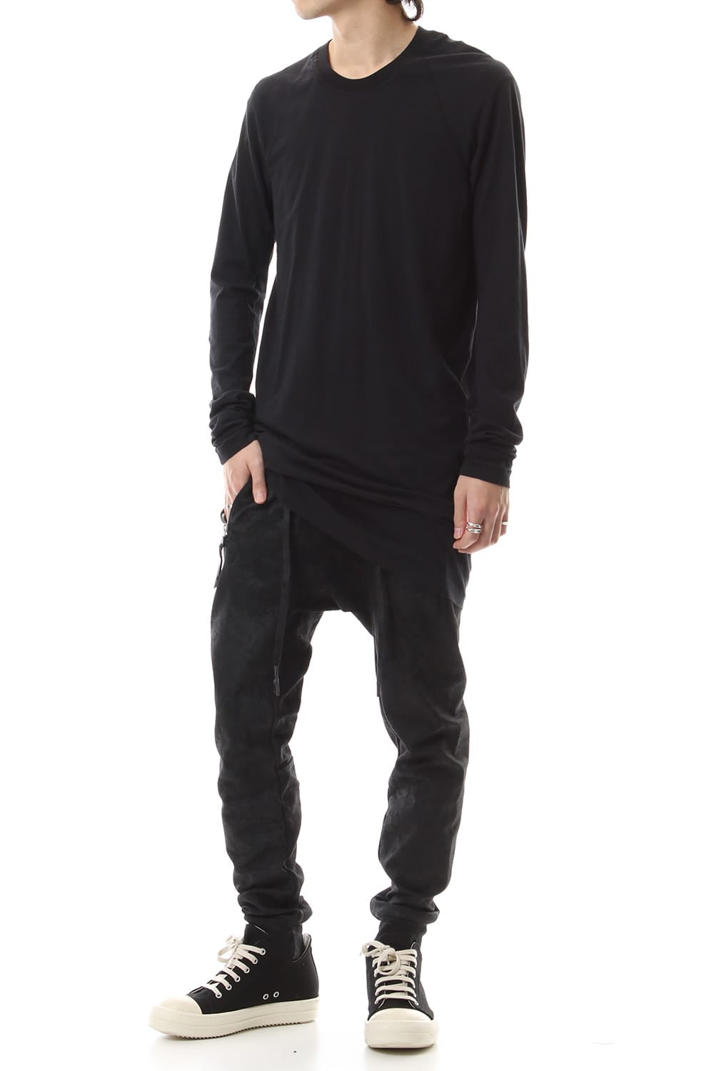 Raglan Long Sleeve T-Shirts Black
