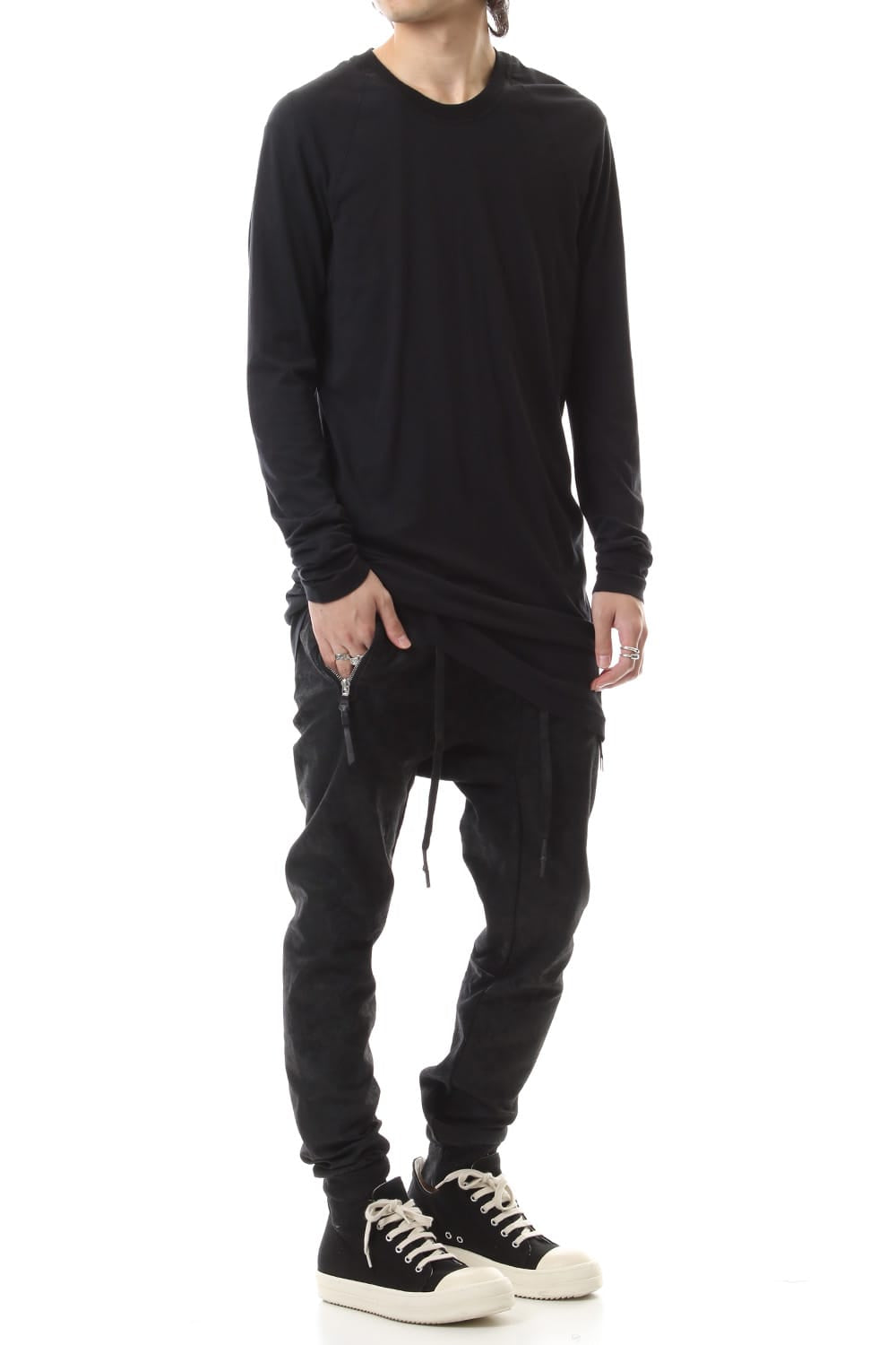 Raglan Long Sleeve T-Shirts Black