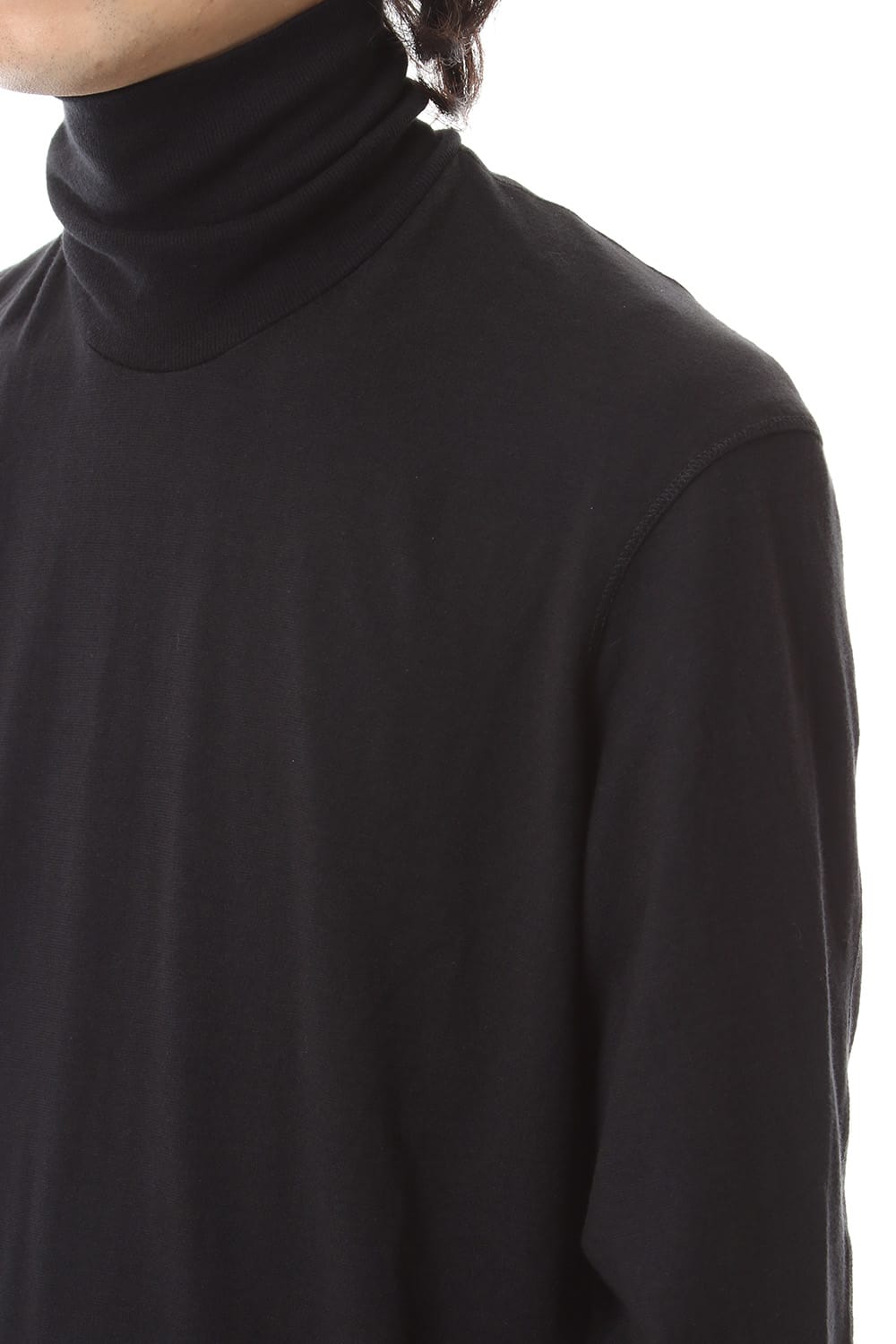 Turtle Neck Long Sleeve T-Shirts Black