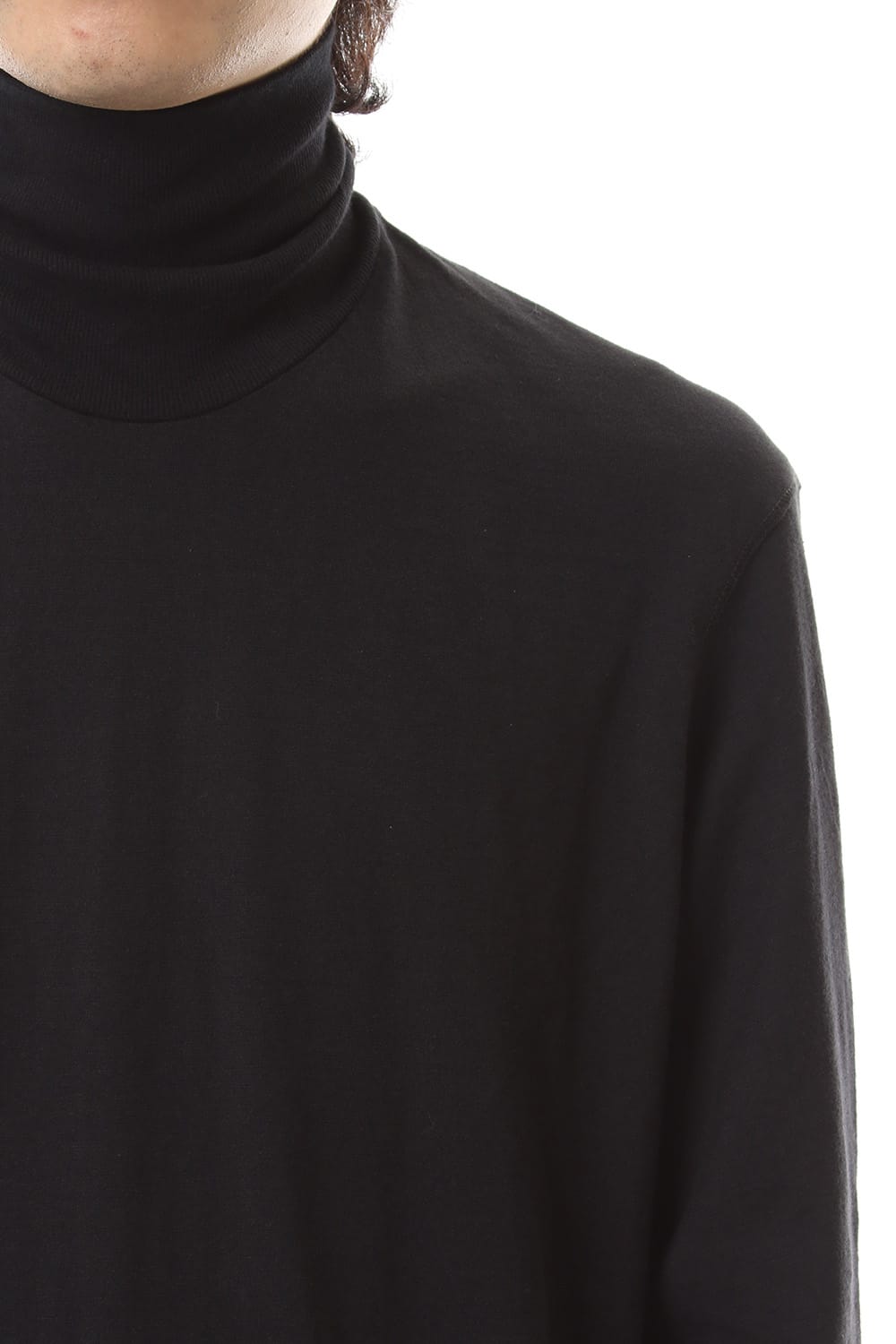 Turtle Neck Long Sleeve T-Shirts Black