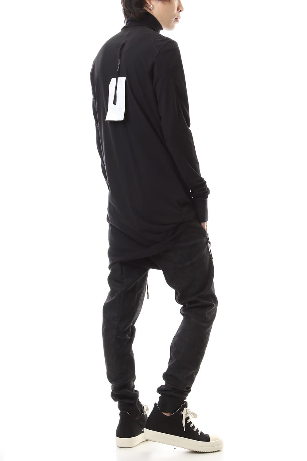 Turtle Neck Long Sleeve T-Shirts Black