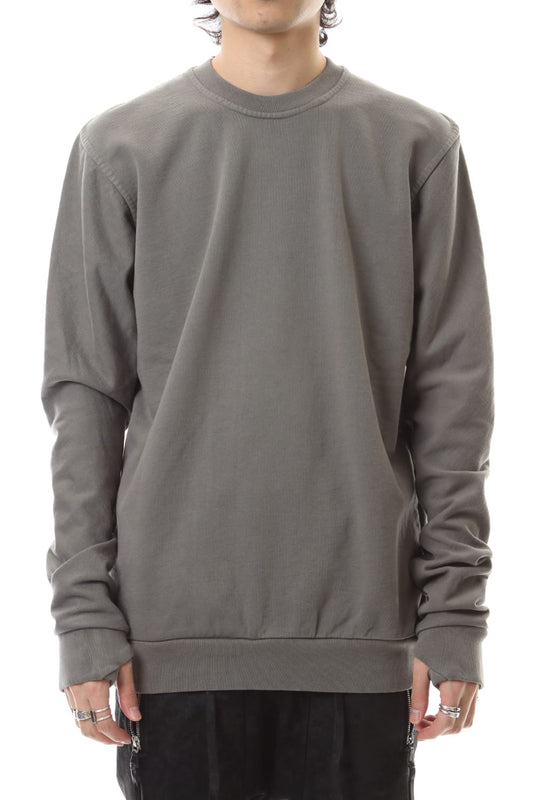 Crew Neck Sweat Pullover Dark Gray Dye