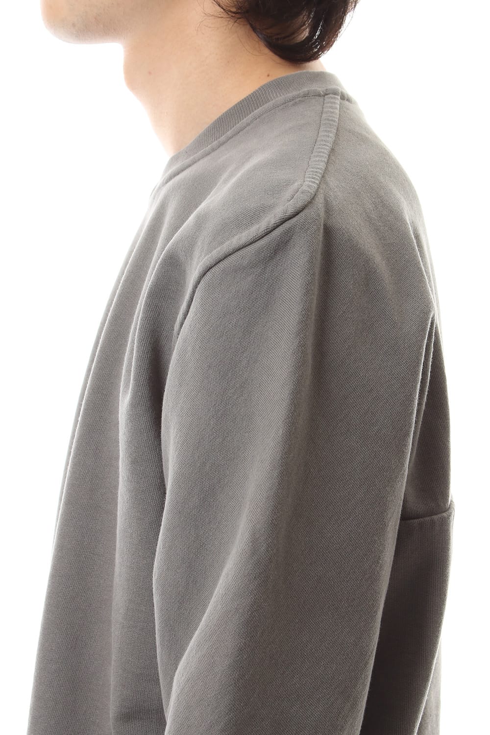 Crew Neck Sweat Pullover Dark Gray Dye