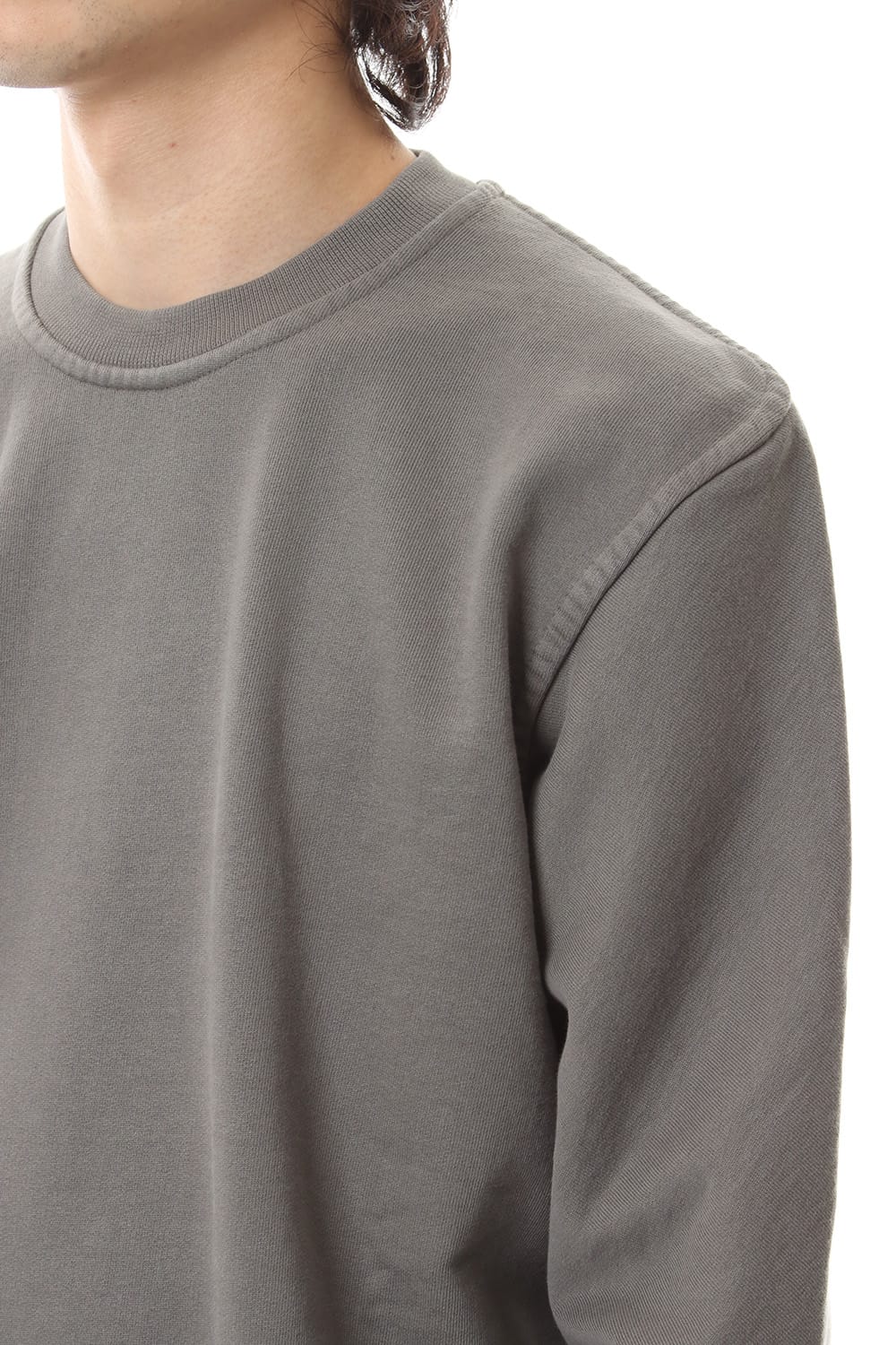 Crew Neck Sweat Pullover Dark Gray Dye