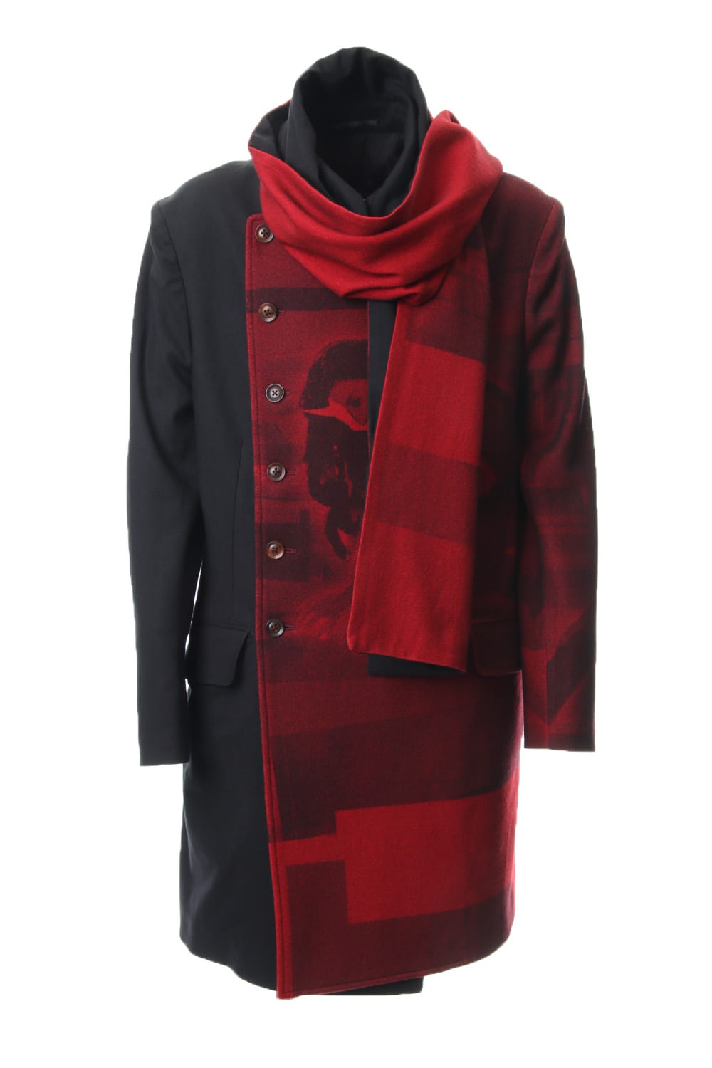 Red flannel scarf jacket