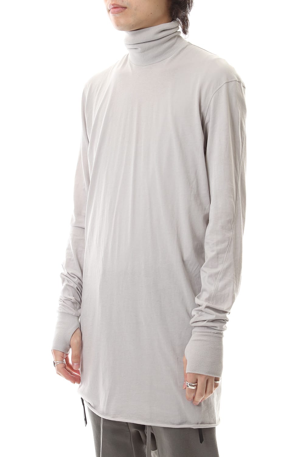 Turtle Neck Long Sleeve Lignt Gray Dye