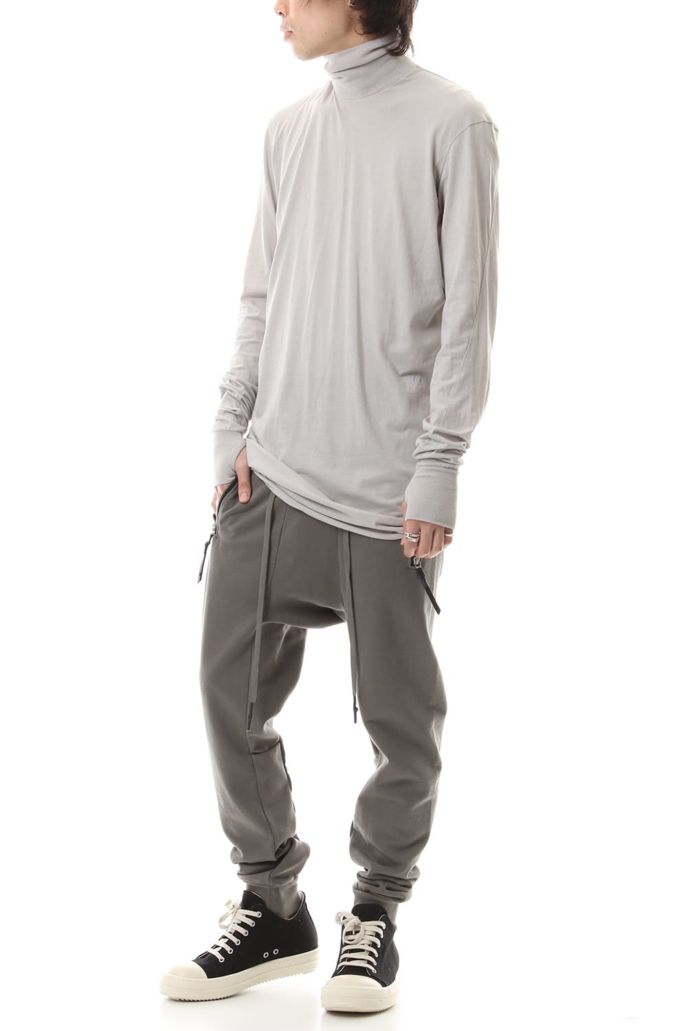 Turtle Neck Long Sleeve Lignt Gray Dye