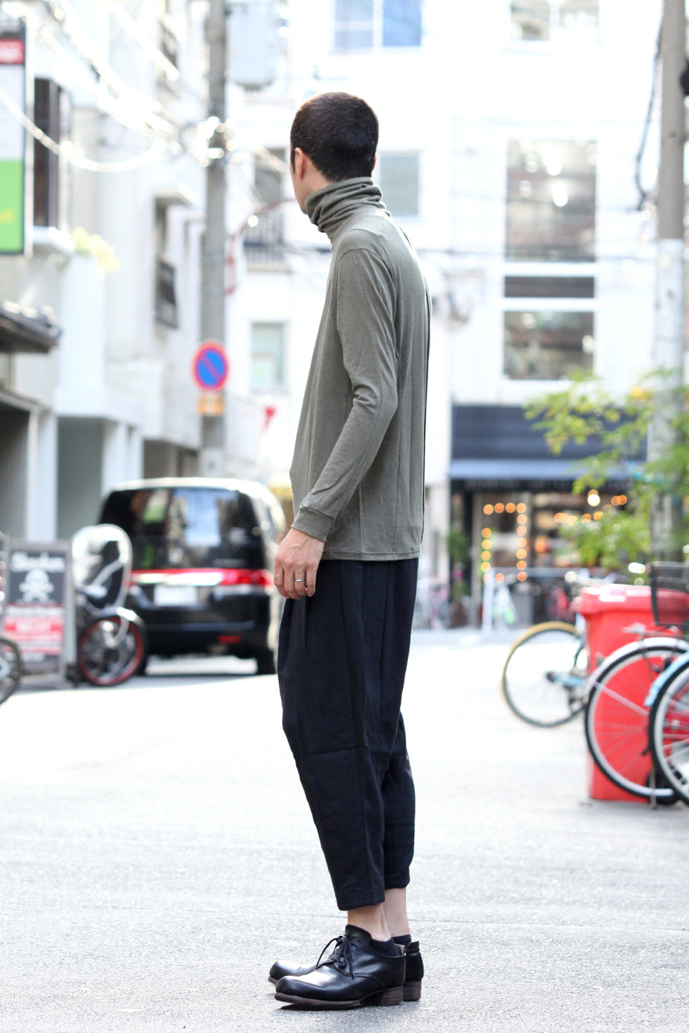 Cropped pants virgin wool / silk