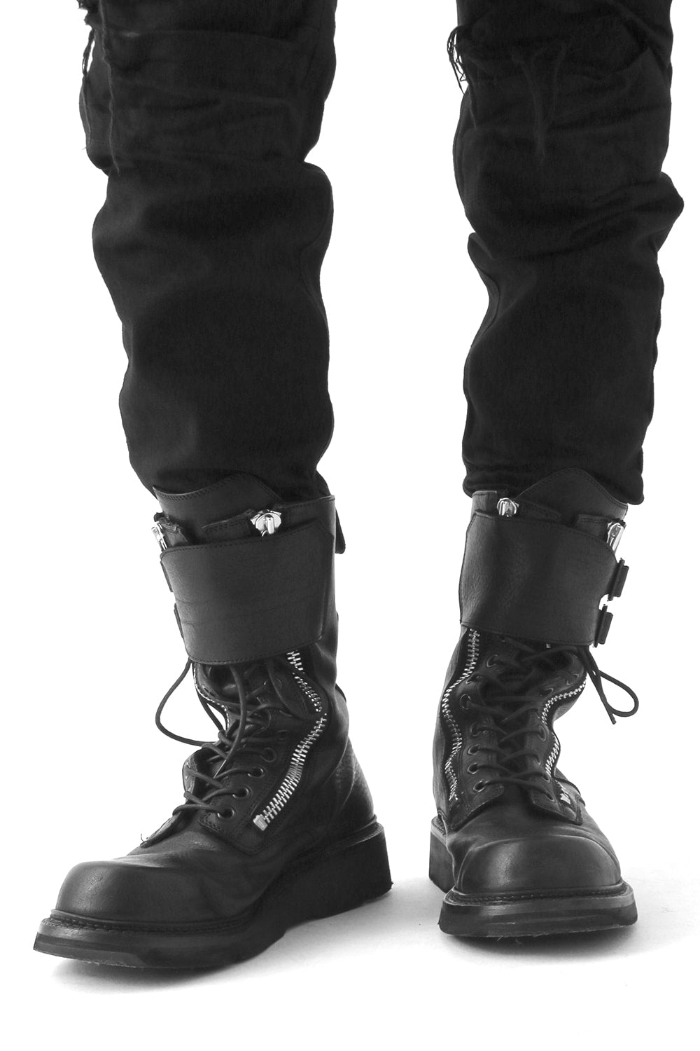 W SIDE ZIP MILITARY BOOTS Ver.1