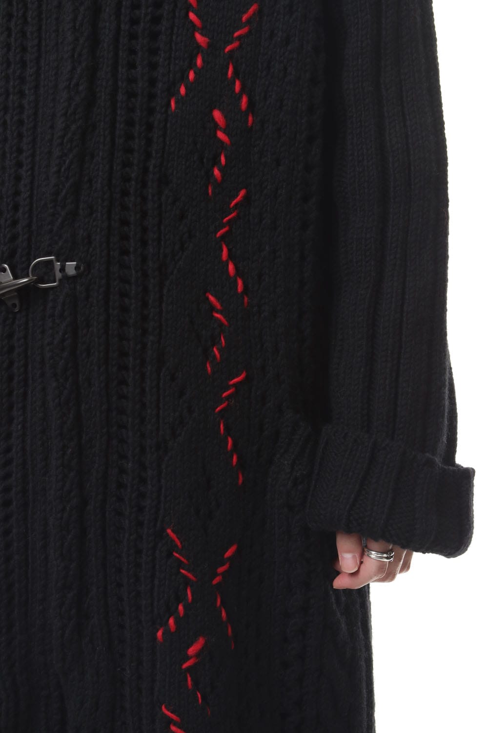 Front Hook Turtle Knit Coat