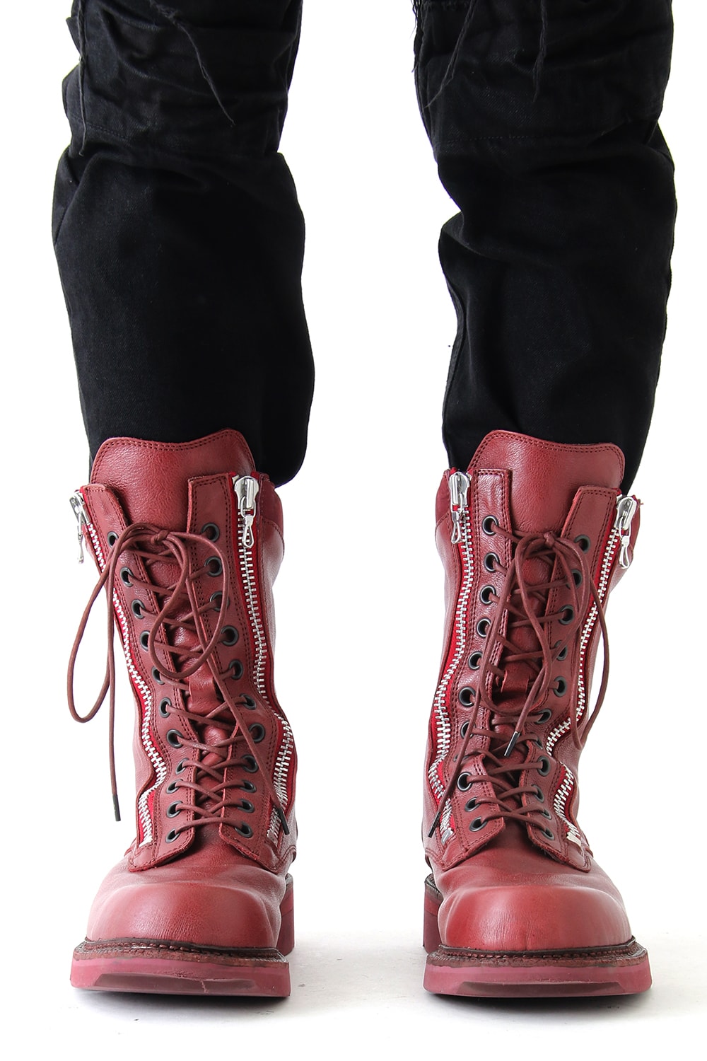 W SIDE ZIP MILITARY BOOTS Ver.2