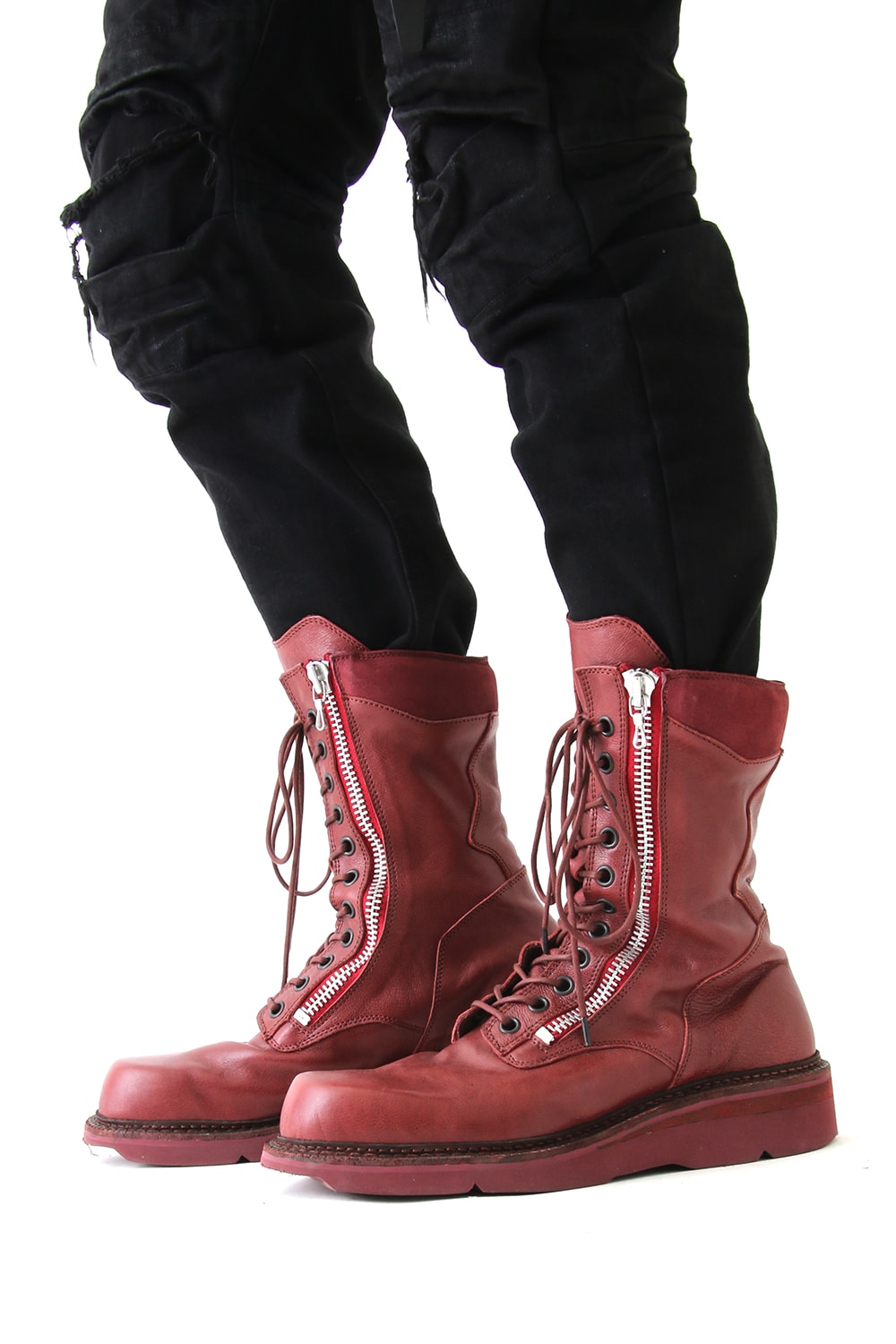 W SIDE ZIP MILITARY BOOTS Ver.2