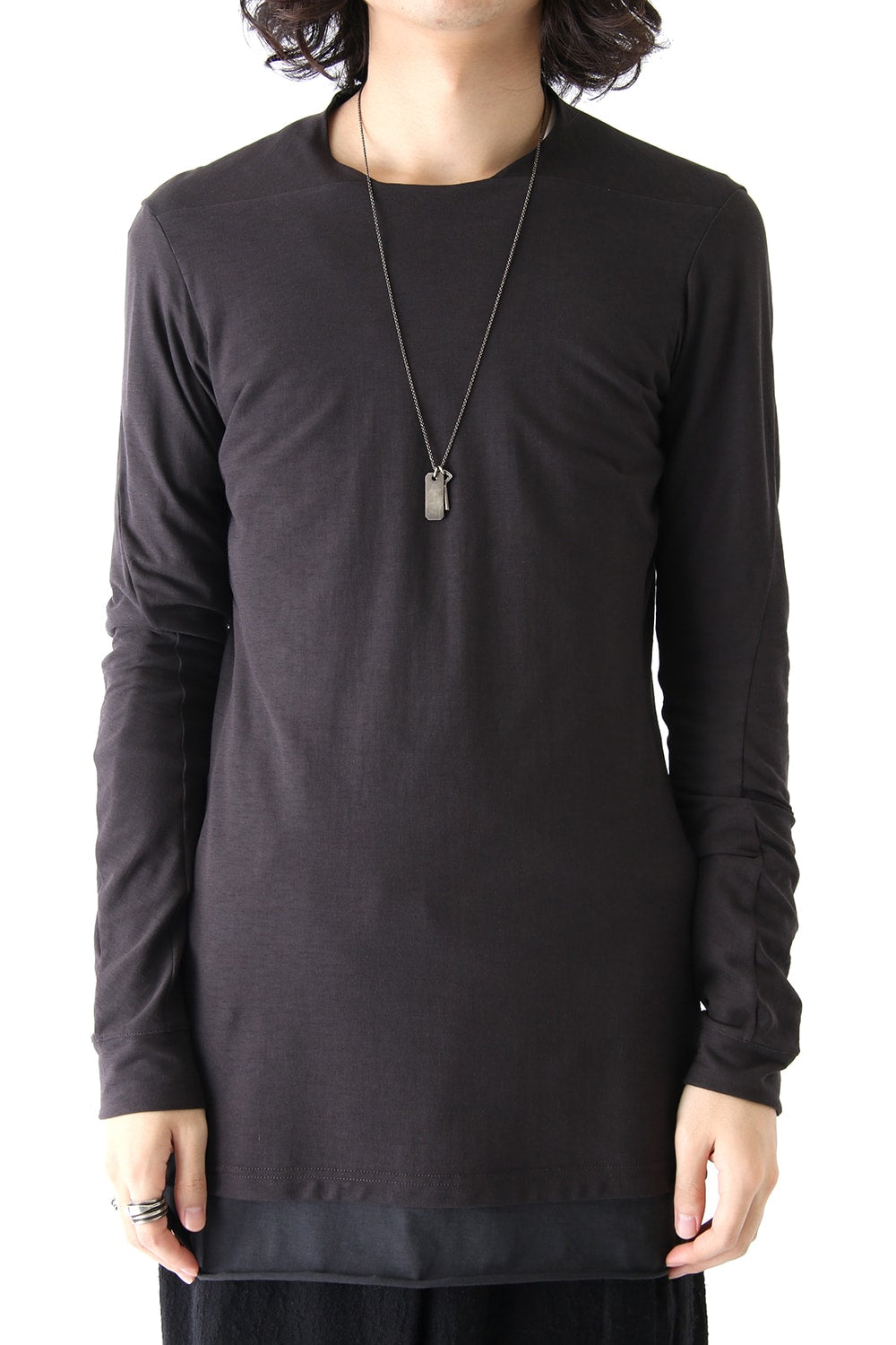 Fine Chain Key + Tag Necklace