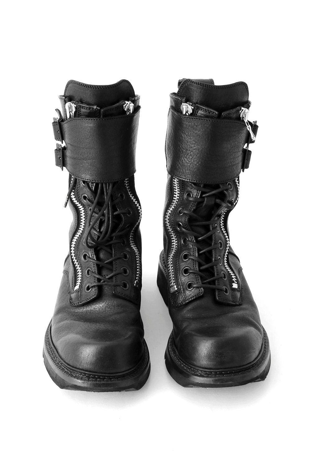 W SIDE ZIP MILITARY BOOTS Ver.1