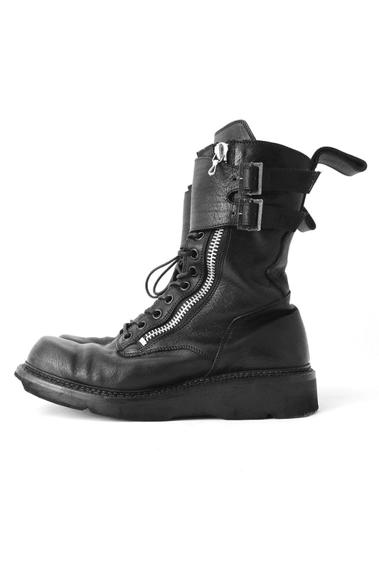 W SIDE ZIP MILITARY BOOTS Ver.1