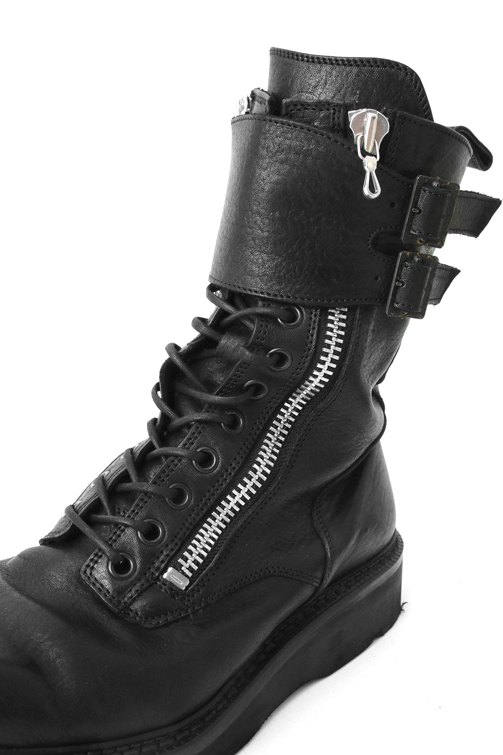 W SIDE ZIP MILITARY BOOTS Ver.1