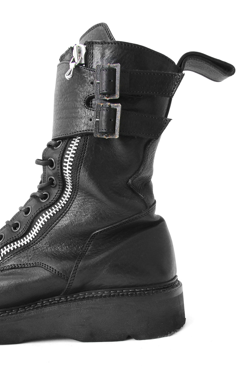 W SIDE ZIP MILITARY BOOTS Ver.1