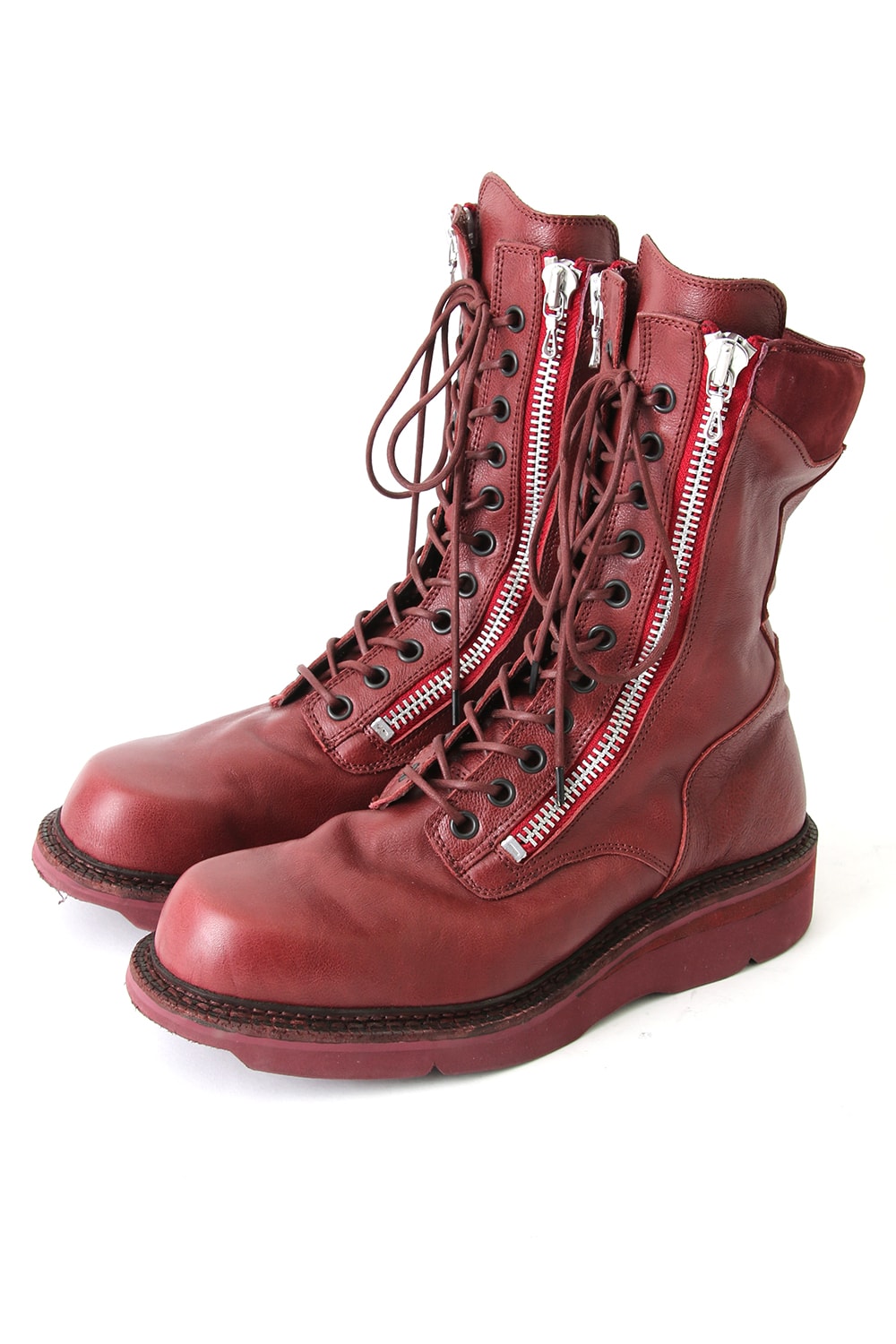 W SIDE ZIP MILITARY BOOTS Ver.2