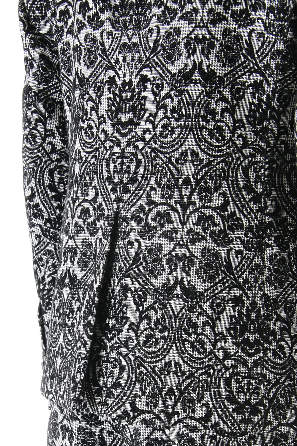 GLEN CHECK ROCOCO FLOCKING PRINT JACKET