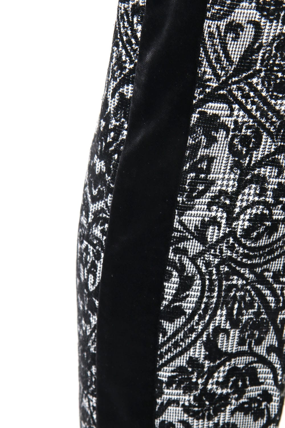 GLEN CHECK ROCOCO FLOCKING PRINT PANTS