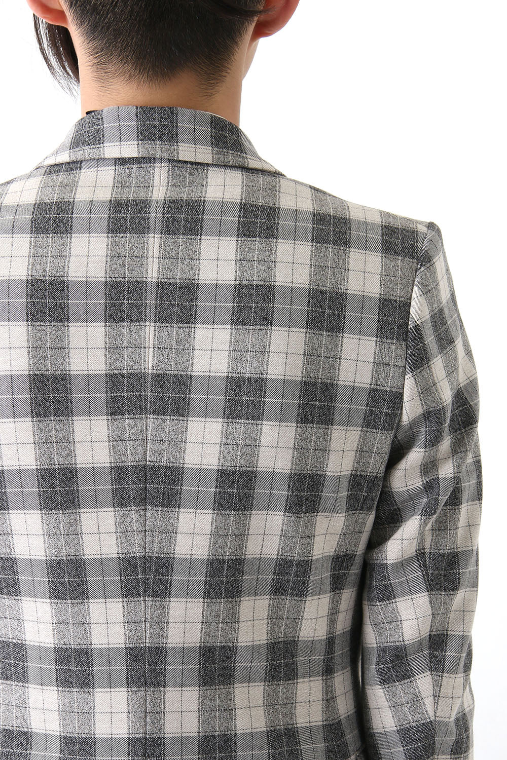 T/RY MELANGE CHECK STRETCH JACKET