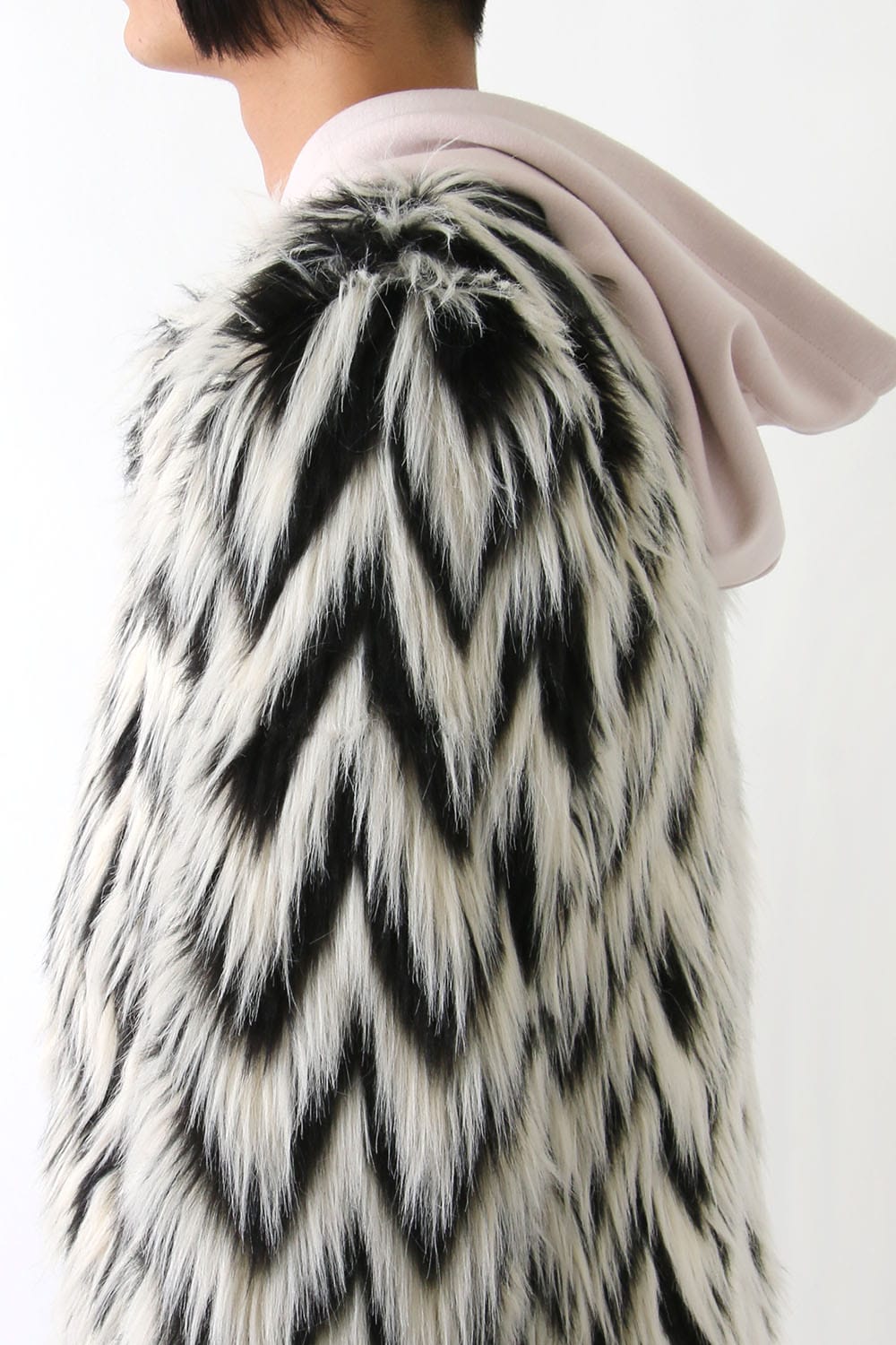 GRAPHIC FUR COAT