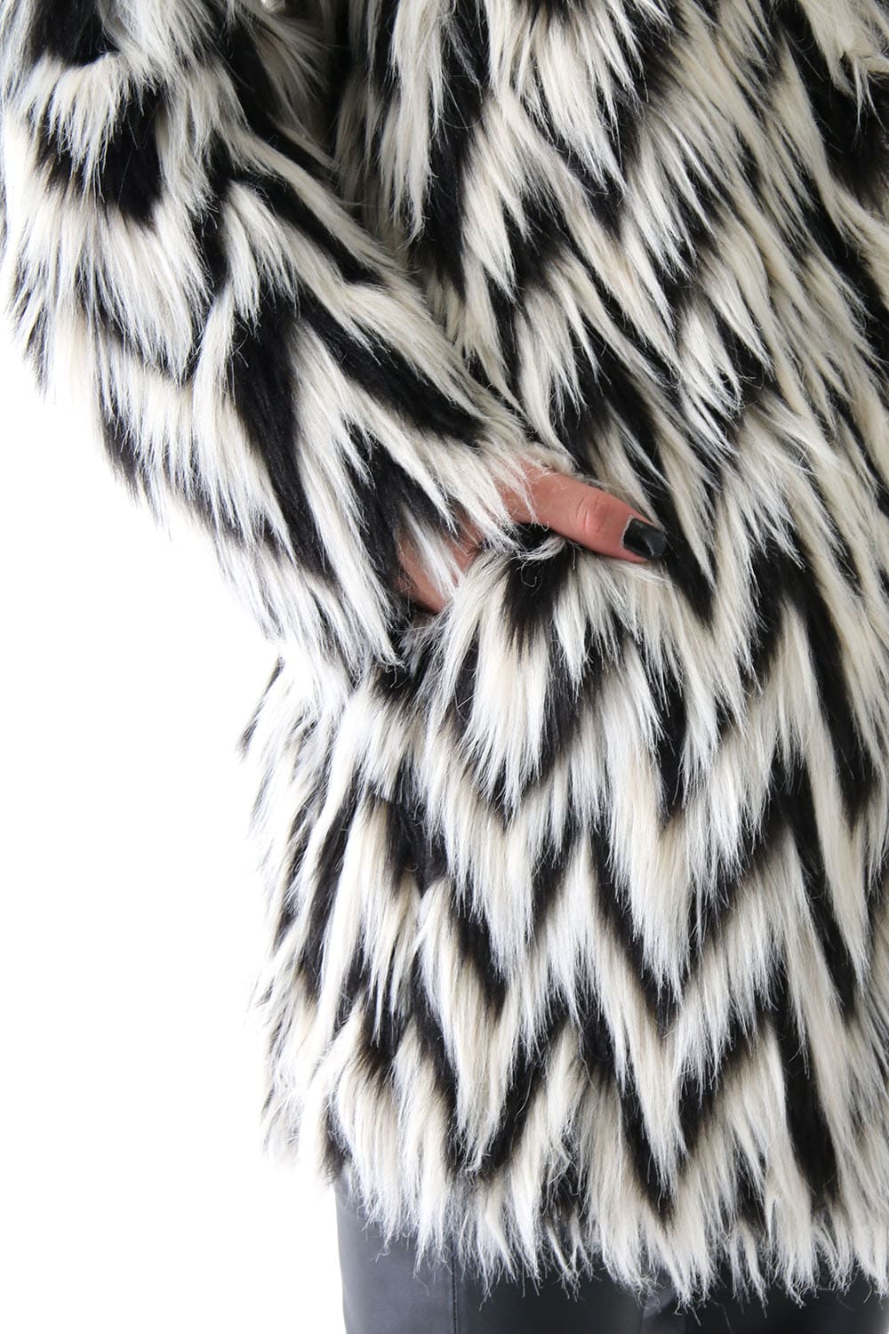 GRAPHIC FUR COAT