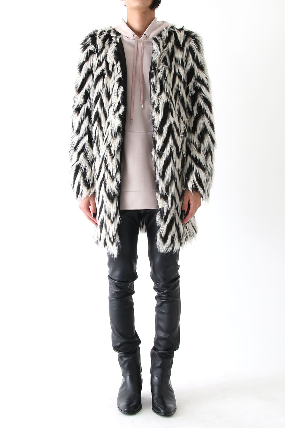 GRAPHIC FUR COAT