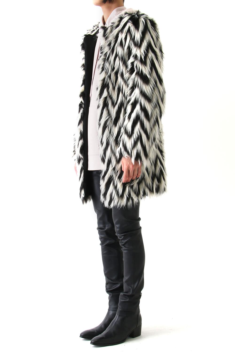 GRAPHIC FUR COAT
