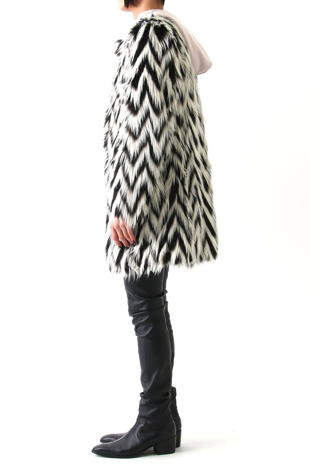 GRAPHIC FUR COAT