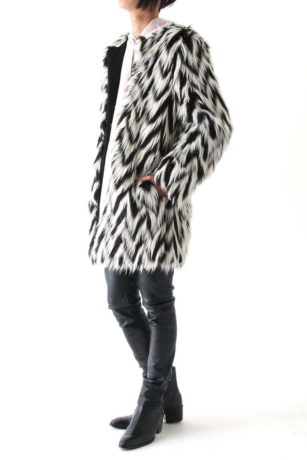 GRAPHIC FUR COAT