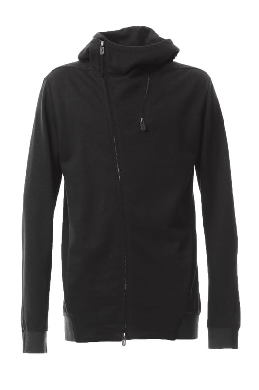 Linen x Cotton Double Face Jersey Zip up Parka