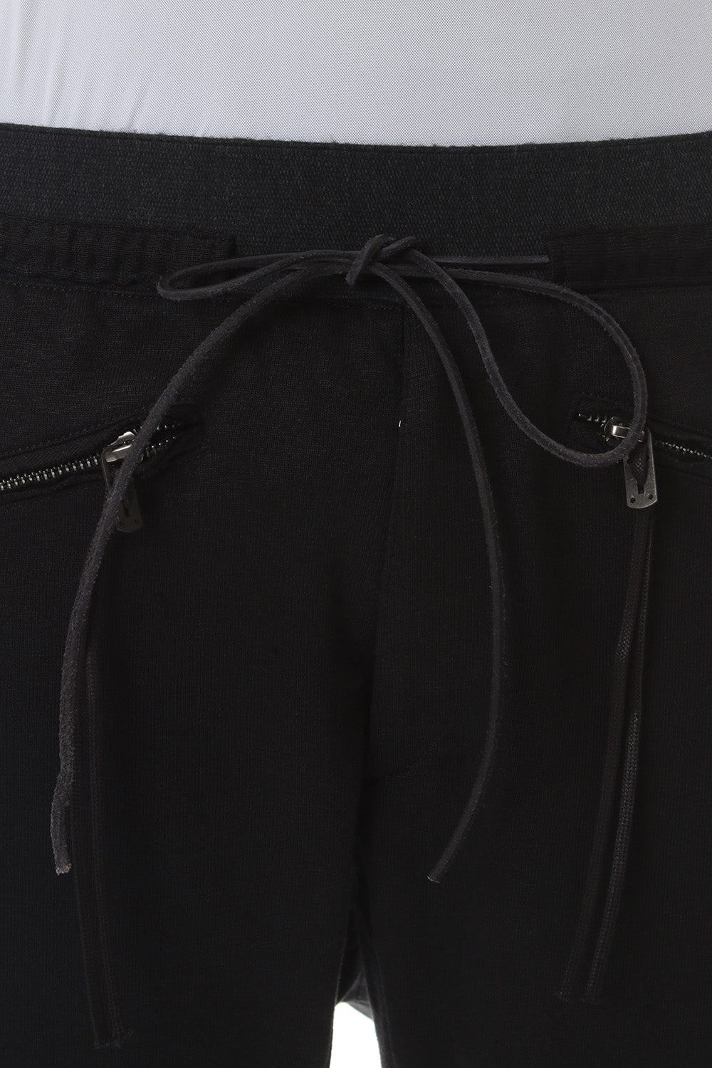 Linen x Cotton Double Face Jersey Drop Croch Shorts