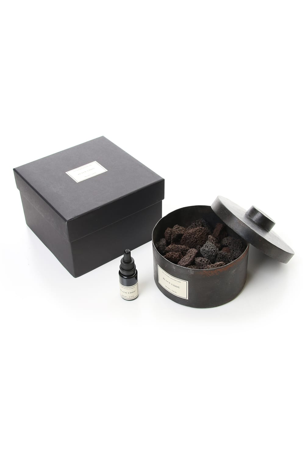 Black Uddu - Grande size Pot Pourri Lava Rock