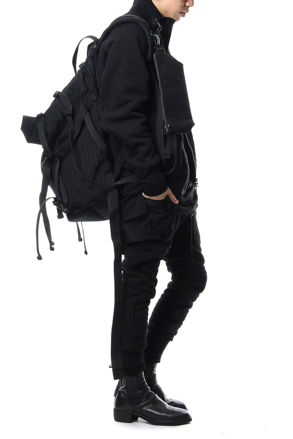 'macromauro' Striped Backpack Large