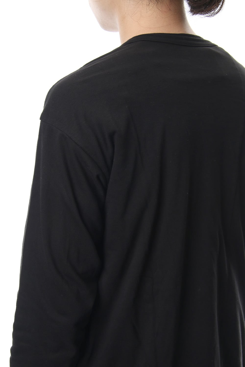 Product Dyeing Coloring Stitching Layered Long Sleeve T Black