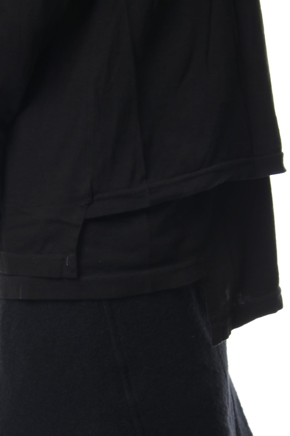 Product Dyeing Coloring Stitching Layered Long Sleeve T Black