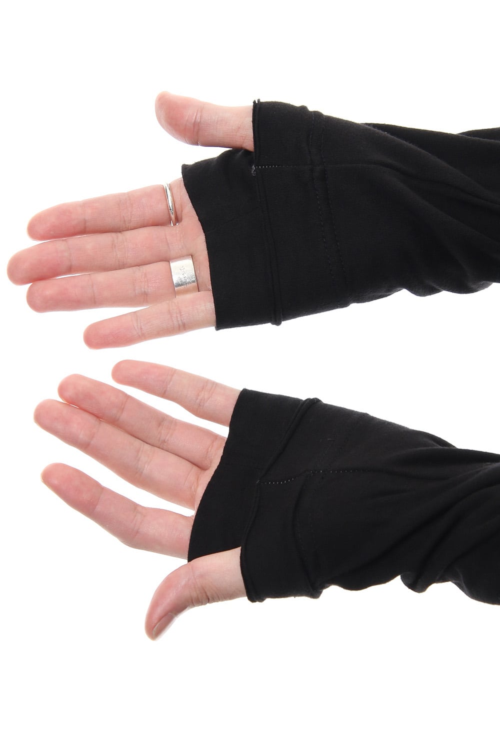 Product Dyeing Coloring Stitching Layered Long Sleeve T Black