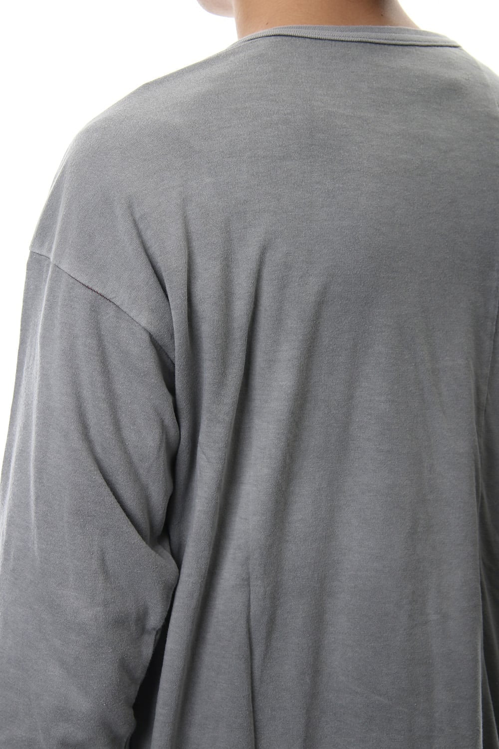 Product Dyeing Coloring Stitching Layered Long Sleeve T L.Gray