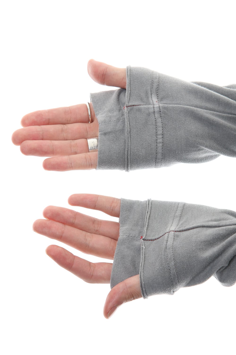 Product Dyeing Coloring Stitching Layered Long Sleeve T L.Gray