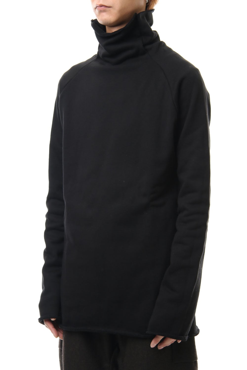 Cotton Sweat Bottle Neck T-Shirts Black