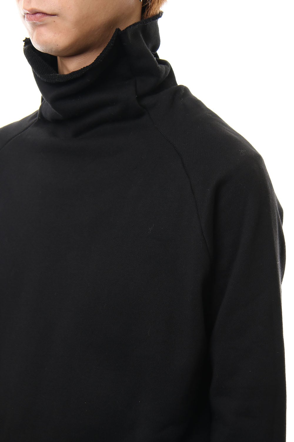 Cotton Sweat Bottle Neck T-Shirts Black