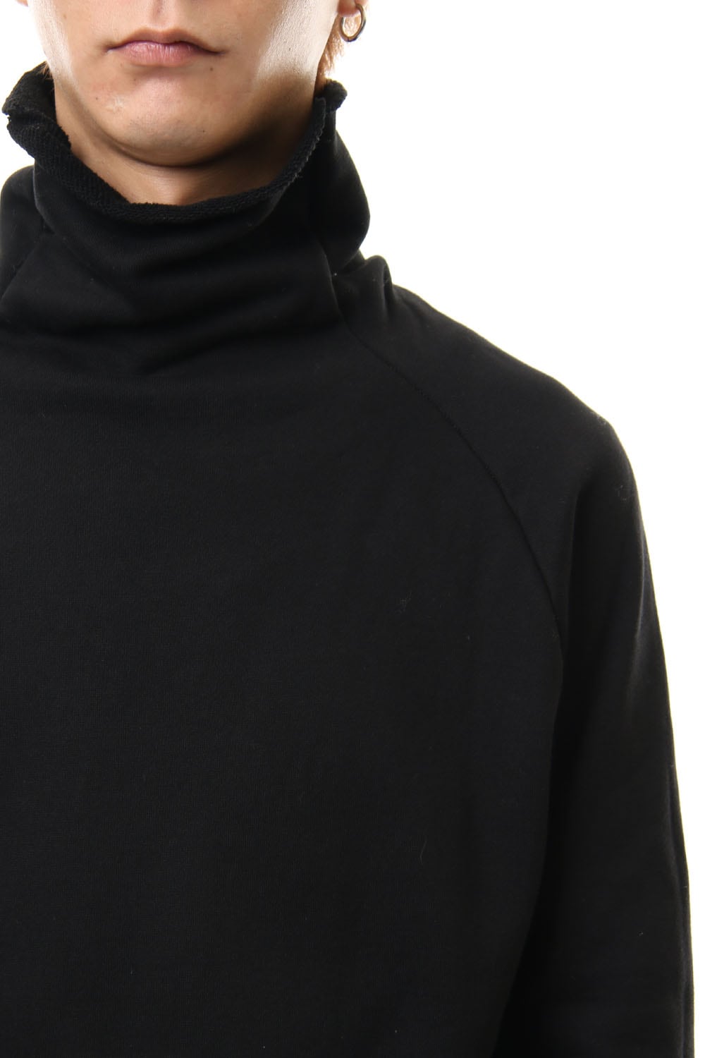 Cotton Sweat Bottle Neck T-Shirts Black