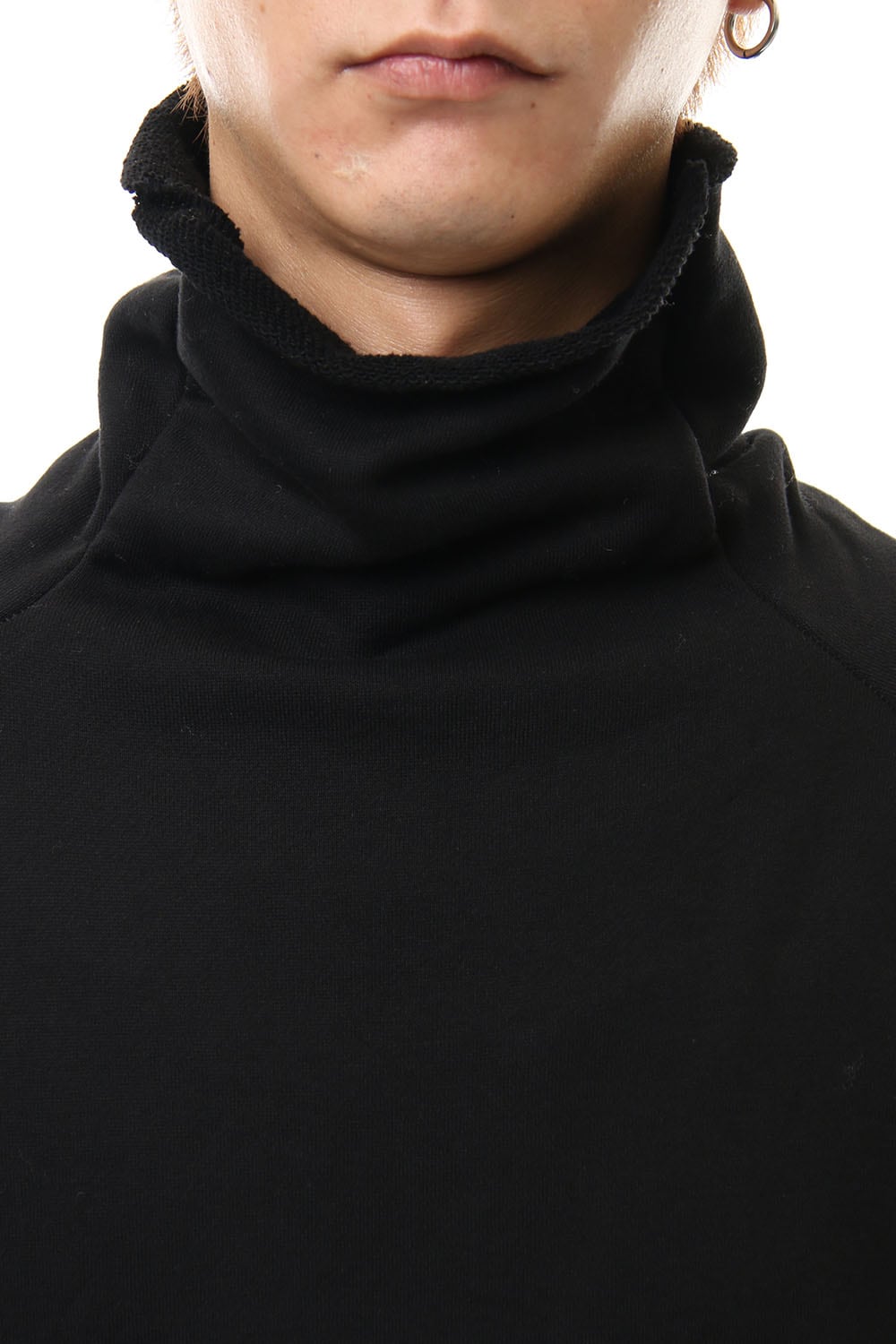 Cotton Sweat Bottle Neck T-Shirts Black