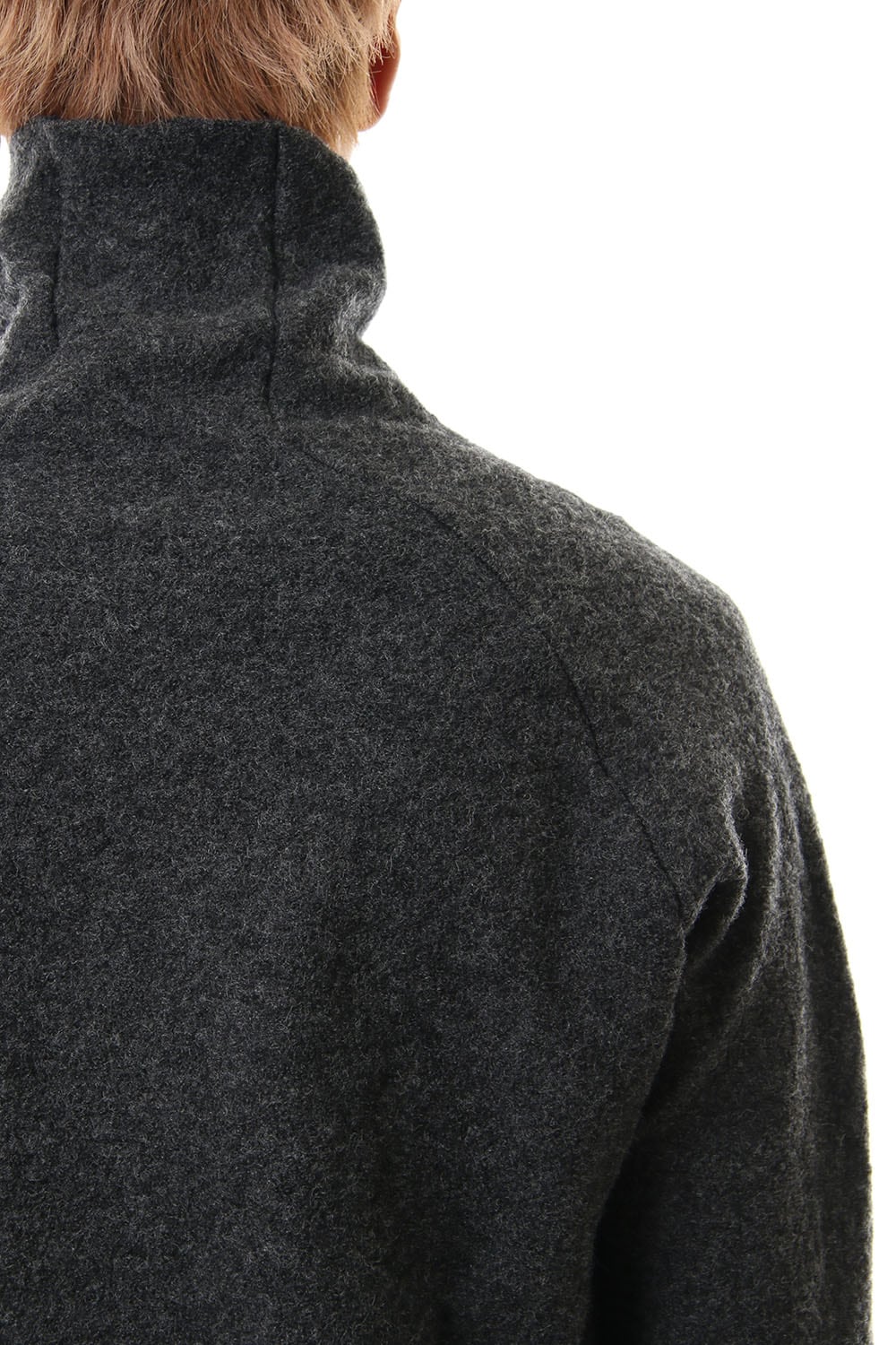 Boucle Bottle Neck L/S Knit D.Gray