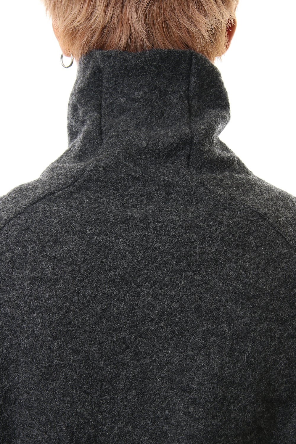 Boucle Bottle Neck L/S Knit D.Gray